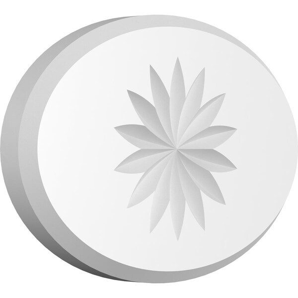 Ekena Millwork Standard Dalton Flower Rosette With Beveled Edge, 8"W x 5 1/4"H x 3/4"P ROSP080X053X075DAL10 - main